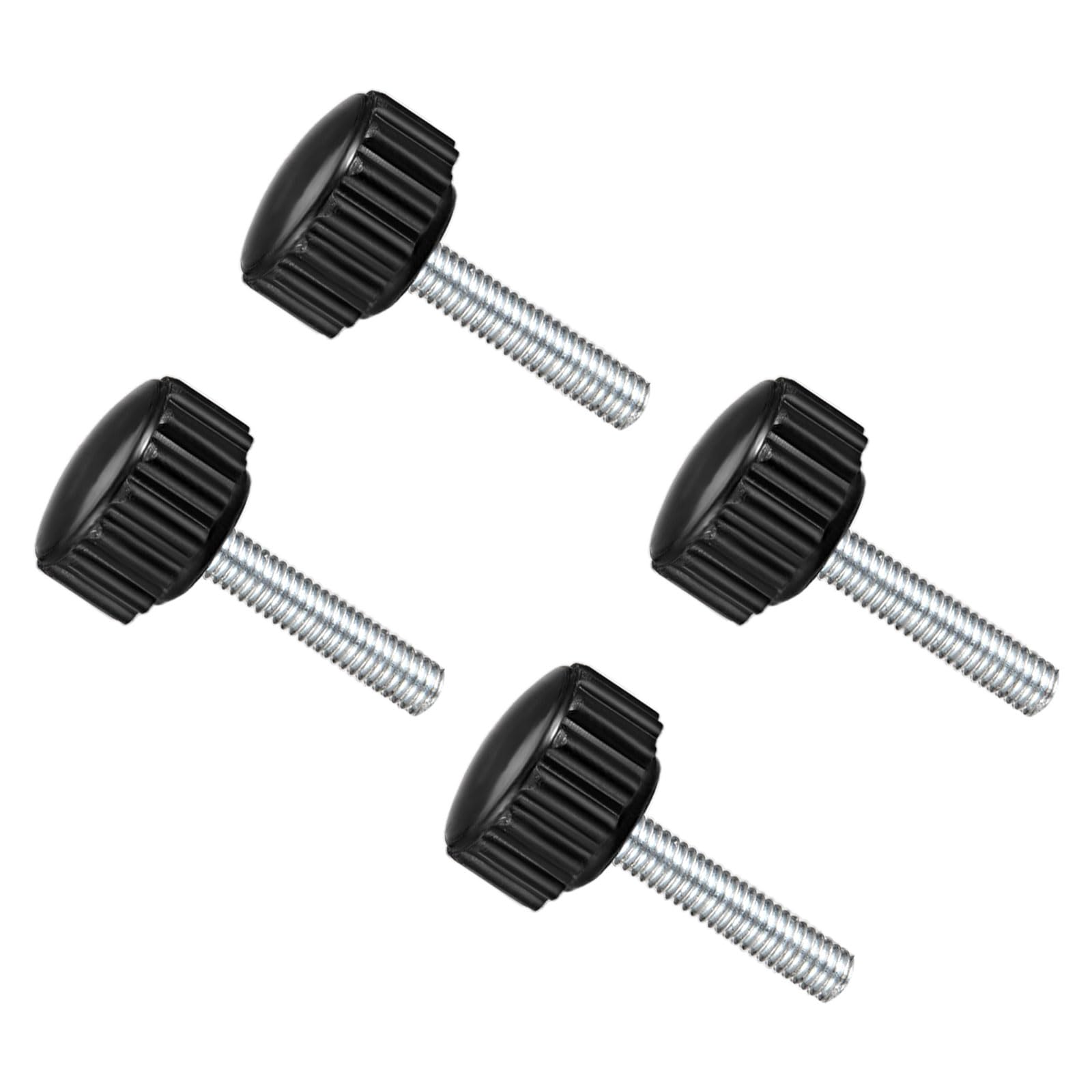 CoCud Knurled Thumb Screws, M4 Thread 20mm Thread Length 16mm Round Head, Plastic Knobs Clamping Screws - (Applications: for Sawing Machines), 4-Pieces