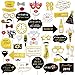 2021 New Years Photo Booth Props Kit(50pcs),Konsait Funny Glitter New Years Eve Party Photo Booth Sticks for Adult Kids Women Man Party Accessories 2021 New Year Party Decor Decoration Favor Supplies