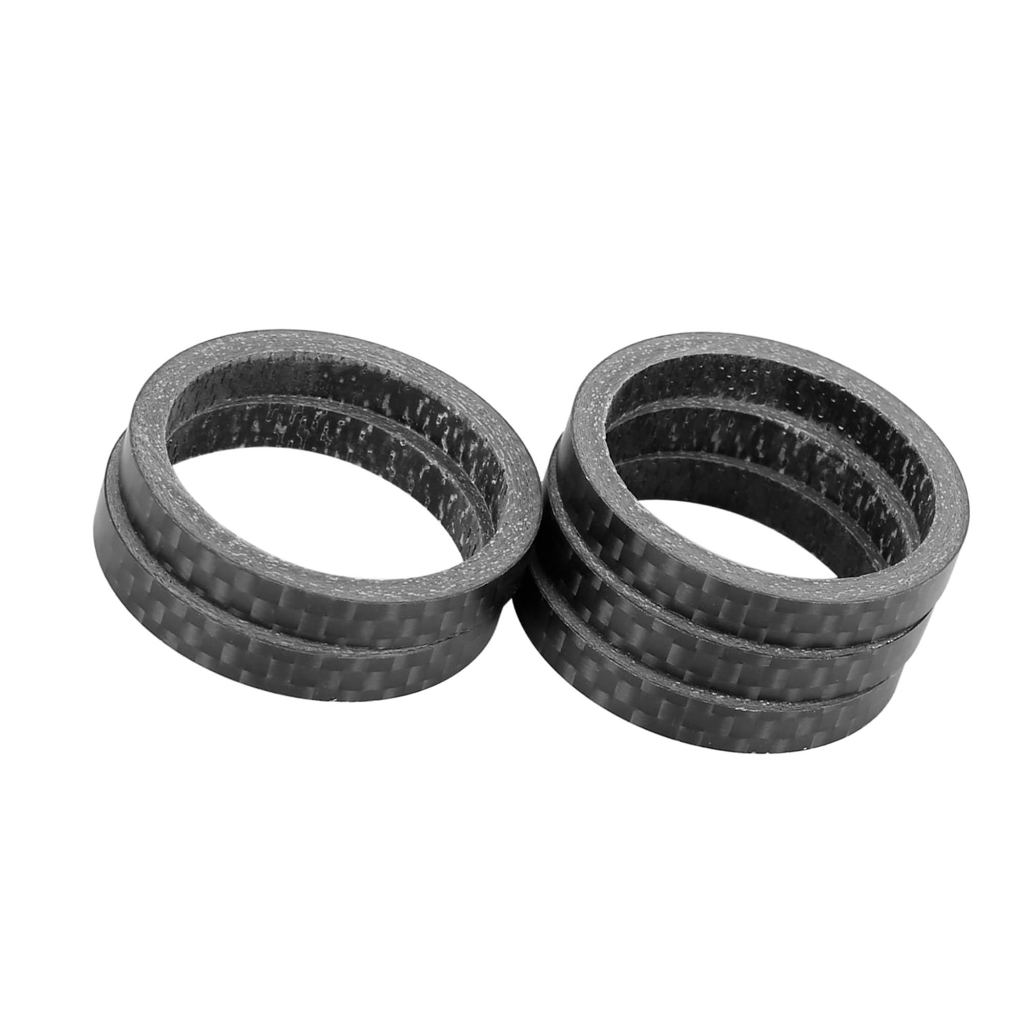 Motoforti Universal Bike Headset Spacers, Carbon Fiber, Matte Black, 5 Pcs