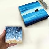 JKG 4 x Mini Blank Framed Canvas Panels 7x7cm Pre Stretched 100% Cotton view 3