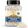 Pride Of India Rock Sugar Crystals, 12 oz | Pure Indian Mishri | Slow-Dissolving Natural Sweetener for Tea, Coffee, Desserts,