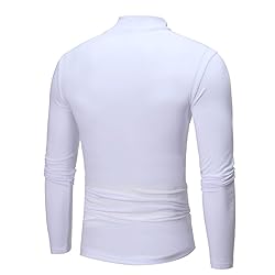 Mens Half Turtleneck Long Sleeve Pullover Basic