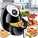 SUPER DEAL 1500W Electric Air Fryer 3.7 QT with Rapid Air Technology Touch Screen 7 Cooking Presets Menu, Timer and Temperature Control