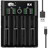 IMREN 18650 Battery Charger,21700 Battery Charger for 3.7V 14500 10400 18500 18350 18650 18700 20700 21700 22650 26650 Li-ion