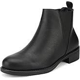 DREAM PAIRS Women's Ankle Boots Chunky Low Heel Chelsea Booties Slip On Elastic Fall Short Boots