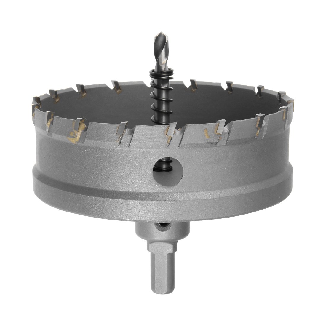 Sourcingmap Carbide Hole Saw Drill Bit, 100mm Hole Cutter for Stainless Steel Alloy Cast Iron Copper Metal Sheet, with Limit Step