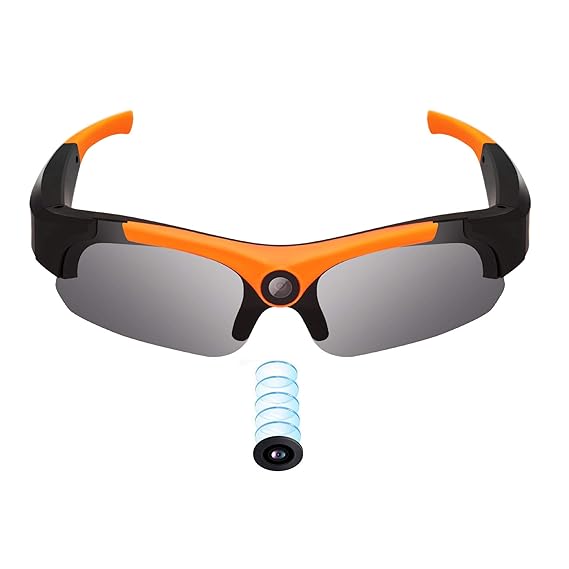 OOLIFENG 1080P Brillenkameras, 8MP Kamera Tragbar Videokamera Zum Outdoor-Sportarten