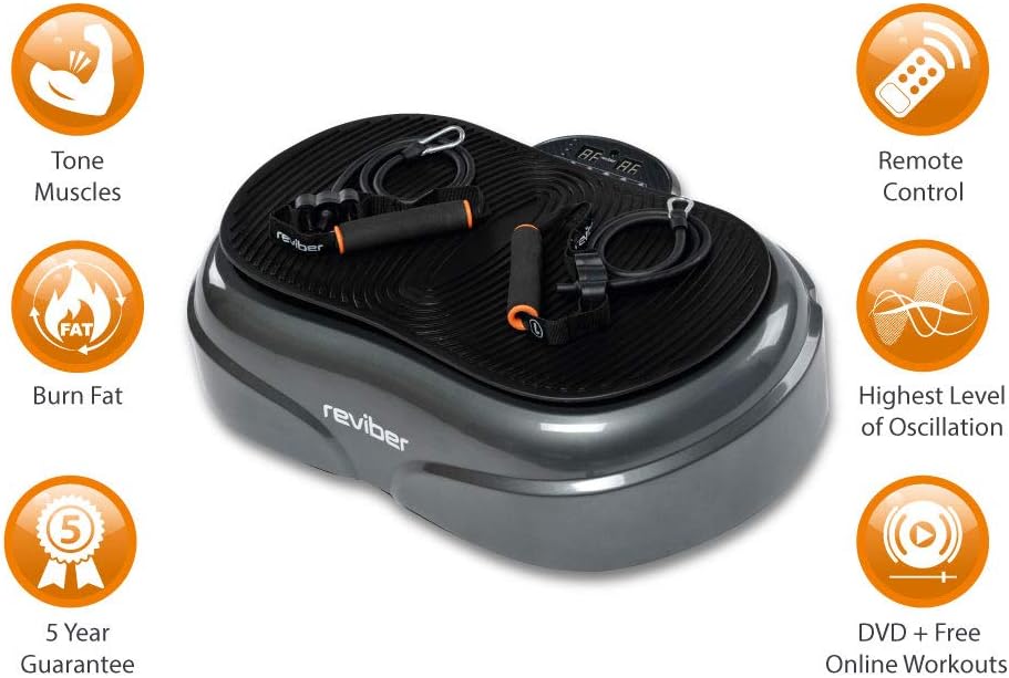 Reviber Fusion Oscillating Vibration Plate Exercise Machine, Anthracite - Image 4
