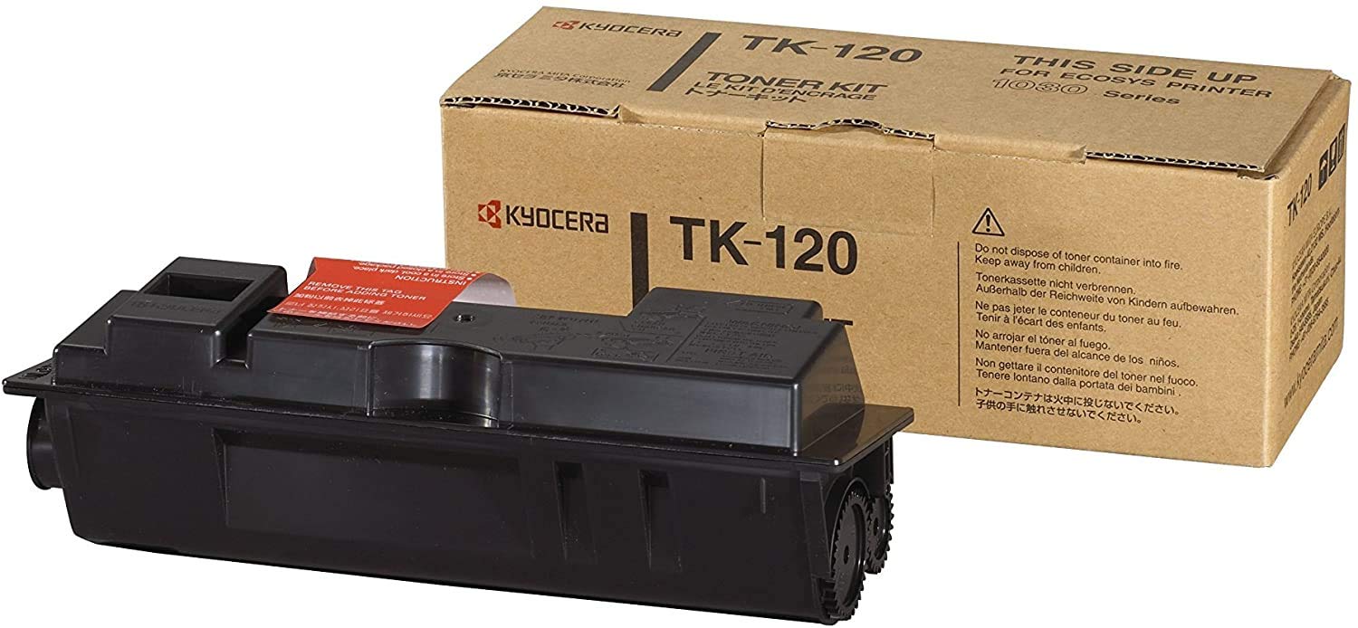 Kyocera TK-120 Laser Toner Black, Original Premium Printer Cartridge 1T02G60DE0 for ECOSYS FS-1030D