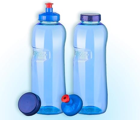 2 Bouteilles Deau Tritan De 1 L Avec 2 Couvercles