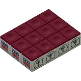 Silver Cup Chalk, Burgundy, 12-Piece Box
