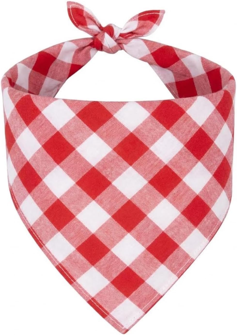 Dog Bandanas 1 Pack; Cotton Linen Red Bandana Checkered for Large Dogs; Soft Breathable Dog Accessories; Holiday Dog Apparel & Accessories