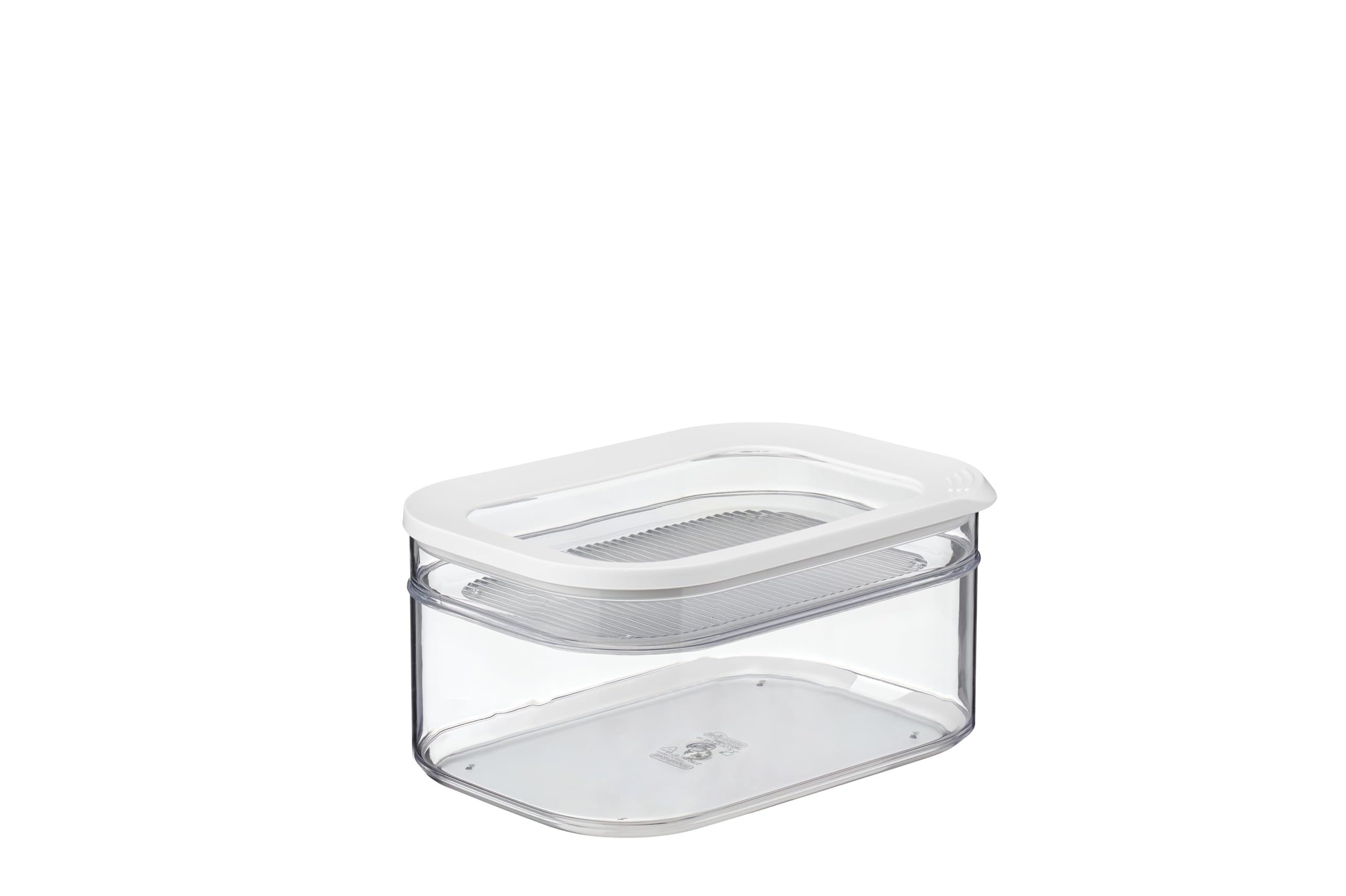 Mepal - Kühlschrankdose Modula - Kühlschrank Vorratsdose mit Deckel - Geeignet zur Aufbewahrung von Fleischprodukten und Käse - Aufbewahrung & Kühlschrankorganizer - 550 + 2000 ml - White