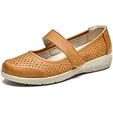 VJH confort Mary Jane Flats Orthopedic Shoes Women's,Breathable Slip-On Light Weight Comfort Orthotic Casual Walking Shoes