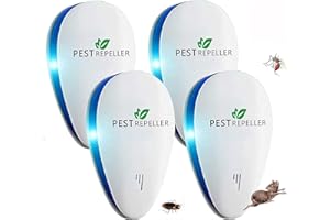 HONGXIAN Electronic Ultrasonic Pest Repellent, Ultrasonic Pest Bug Repeller, Pest Control Ultrasonic Repellent, Mouse Repellent Plug in, Indoor Mosquito Repeller