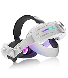 Orzero Upgraded 12000mah Battery Head Strap Compatible for Quest 3S, 9V 2A PD Fast Charging Extended Gaming Time with RGB Light Exclusively Designed Accessories for Quest 3s- White