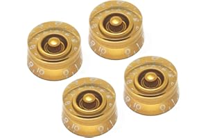 Vintage Forge Gold Speed Knobs Compatible with Epiphone Les Paul SG Electric Guitar (Set of 4) Fits 18 Coarse-Spline Import (Metric) Split Shaft Pots Recessed RS18M-GLD4