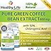 Green Coffee Bean Extract Pure - Healthy Life Brand - 100% Pure Natural Weight Loss Diet Supplement - 800mg - 50% Chlorogenic Acid & GCA - Burn Lose Belly Fat - Best Premium and Perfect All Natural Diet Pill - Made in USA Highest Quality Veggie Vegetarian Capsules