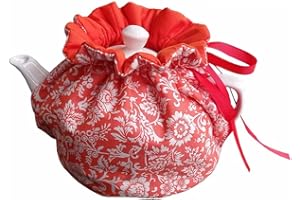 KABAKE Tea Cozies, Cotton Vintage Floral Teapot Dust Cover Tea Cosy, Kitchen Home Decorative Tea Pots Cozy with Insulation Pad for Housewife, Friend, Mom (Color #17)