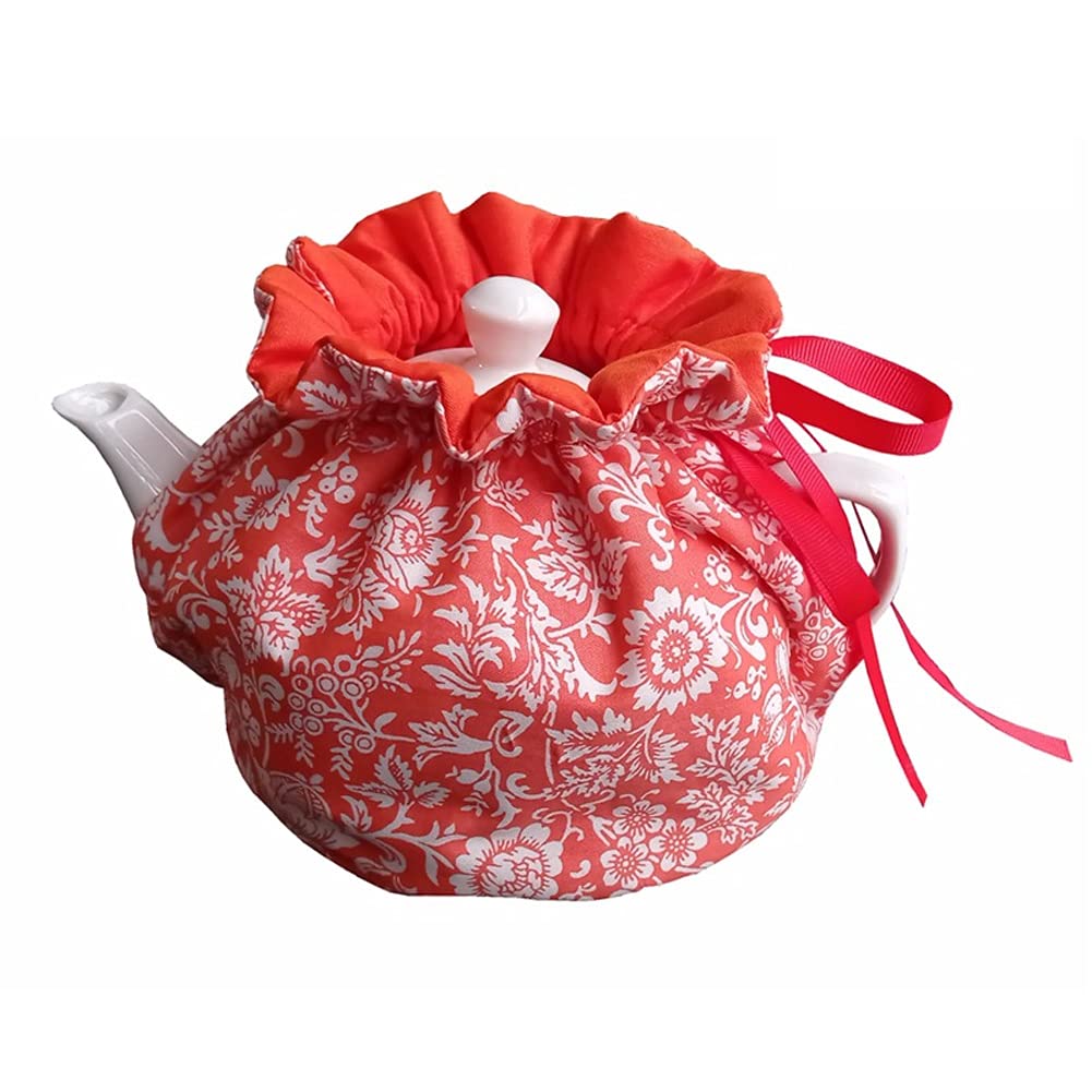 Tea Cozies, Cotton Vintage Floral Teapot Dust Cover Tea Cosy, Kitchen Home Decorative Tea Pots Cozy with Insulation Pad for Housewife, Friend, Mom (Color #17)