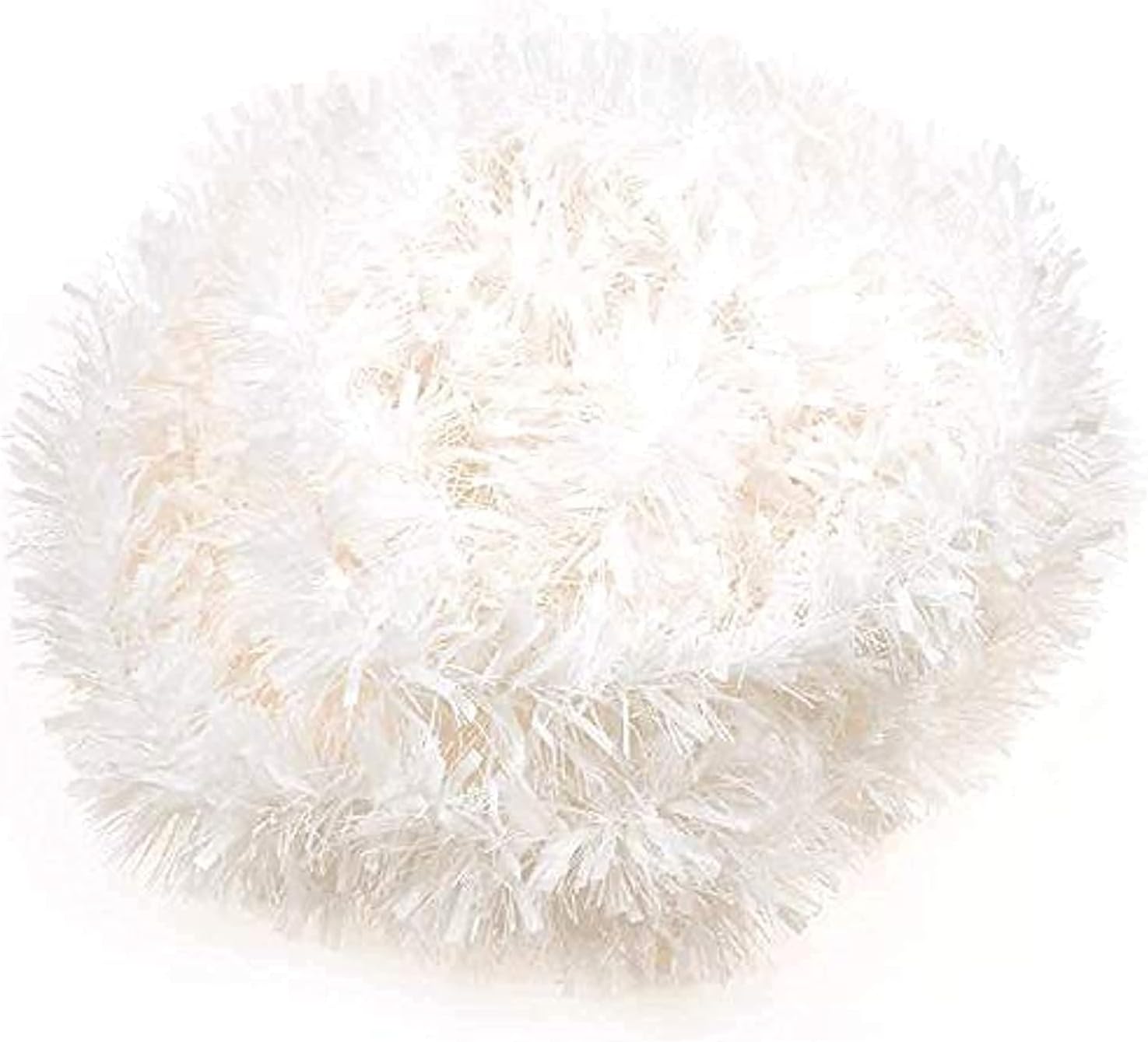 Wreaths, Garlands & Swags - CCINEE 33FT Christmas Tinsel Garland,White Metallic Garland for Christmas Tree Party Indoor Outdoor Decoration