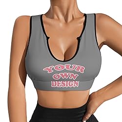 Custom Bras for Women Personalized Crop Tops with