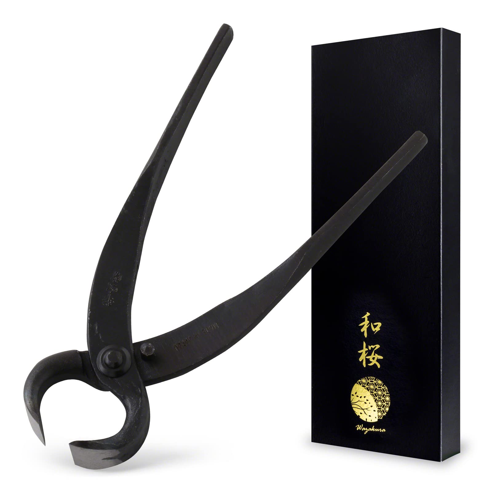 Wazakura Hand Forged Bonsai Cutter, Made in Japan, Japanese Gardening Tool for Bonsai Branch, Trunk, and Root (Root Black)