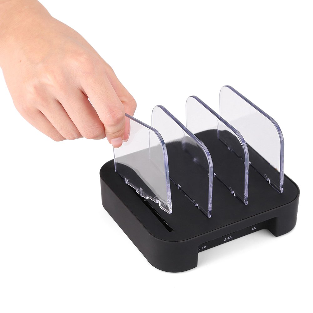 Mbuynow Estación de carga USB, 3 Puertos USB Multi-Cargador Universal 2.4A Tecnología de carga rápida para teléfonos inteligentes Tablets Galaxy Nexus y más