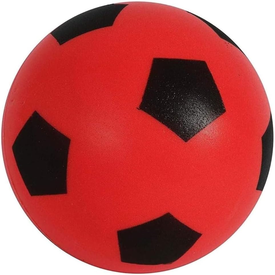ZOPPER Fun Sport Foam Football 12cm Red Soft Indoor Outdoor Ball