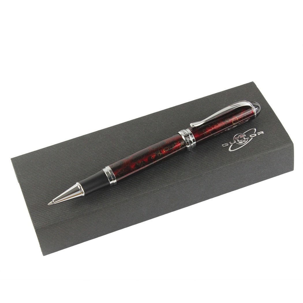Gullor 750 Rollerball Pen Dark red with Original Pen Box and Pen Pouch