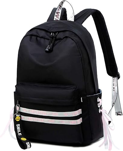 Amazon Co Jp Lyxotoかわいい リュック レディース 通学 リュックサック タウンリュック 2way女の子バックパック 人気 大容量 軽量 防水 女子 黒 キャンバスリュック旅行 高校生 大学生 シューズ バッグ