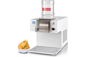 MWNYTUOH Snowflake Ice Machine,260W Shaved Ice Machine for Snowflake, Rapid Cooling, Food-Grade Stainless Steel Material, Sno