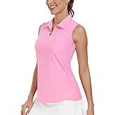 AIRIKE Golf Polo Shirts for Women Sleeveless Summer Sports Athletic Fashionable Workwear-Quick Dry Womens Tank Tops