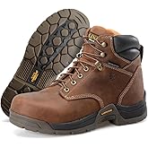 Carolina Linesman 10" Composite Toe Work Boots for Men - Non-Slip Tactical Footwear - Non-Metallic Shank - Memory Foam Pillow Cushion - Removable Polyurethane Footbed - Cement Construction