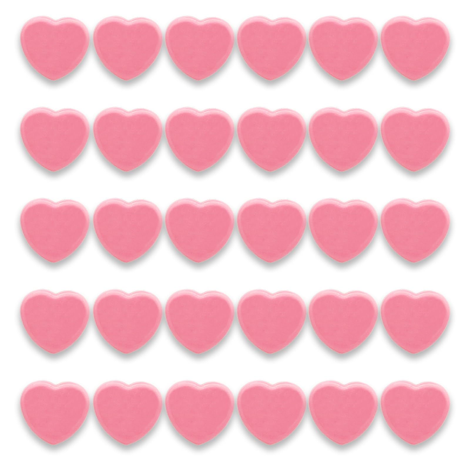 PYJLBX Strong Fridge Magnets, 30Pcs Pink Heart Whiteboard Magnets, Heavy Duty Mini Magnets for Adults, Small Cute Notice Board Magnet for Crafts, Office, Kitchen, Refrigerator, School, Home Organiser