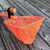 ILLUMINET: Ghost Crabbing Kit / Critter Catching / Shelling / Beach Toy / Light Up Net, Waterproof Flashlight, Glowing LED Bracelet, Floating Plastic Net Stainless Steel Hoop (Adults/Kids) ORANGE