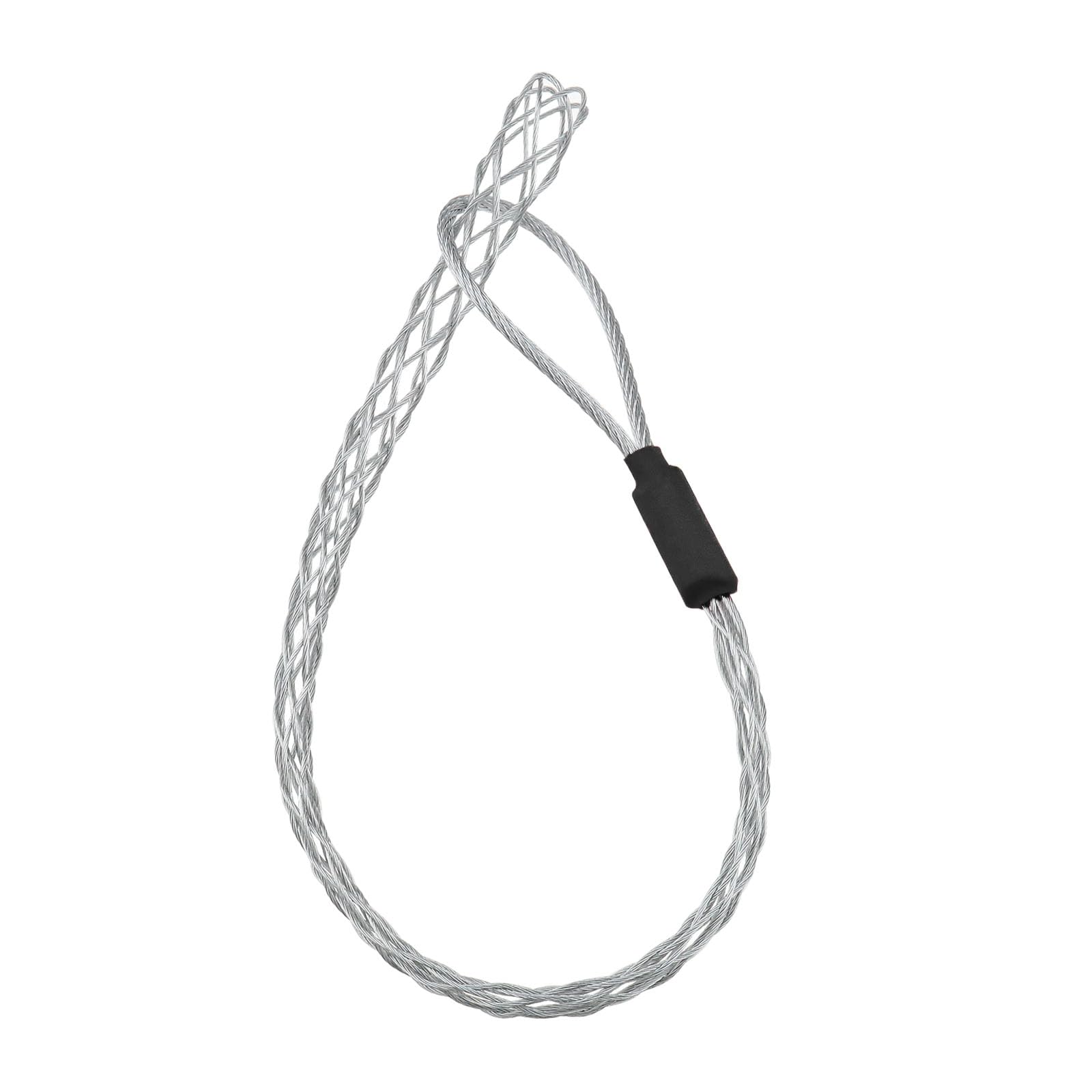 VGOL Cable Pulling Grip Sock for 6-10mm Cable Galvanized Stainless Steel Anti-Slip Cable Traction Sleeve Flexible Mesh Rope Cable Sock 27cm Length Black