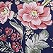Vaulia Microfiber Duvet Cover Set, Floral Printed Pattern (King, Navy)