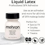 Mehron Liquid Latex 1 oz Clear Makeup w/Brush Special Effects Theatrical view 2