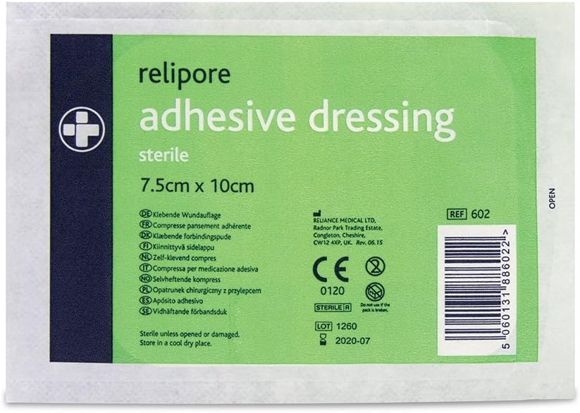 Reliance Medical Relipore First Aid Sterile Dressing, Low Allergy Sterile Adhesive Dressings for Wounds Injuries and Aches - Image 3