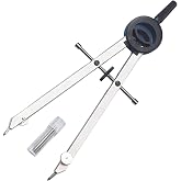 ALVIN Basic Bow Pencil Combination Compass with Divider 6" Model 504 Ideal for Geometry Drafting and Engineering Drawing and Architecture Tool Metal - 6 inches