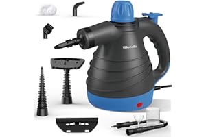 MIKOSORU Pressurized Handheld Steam Cleaner with 9pcs Accessories, MultiPurpose High Pressure Steamer for Cleaning, Deep Clean Multi-Surface Cleaning Steamer for Car Upholstery Floor Grout Grease Window Toilet