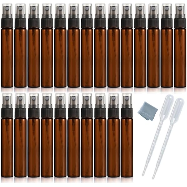 5 Sprühflaschen Aus Dickem Glas – 10 Ml, Gold, Mit Pipette & Trichter, Für Parfüm & DIY