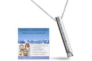 Halukakah ZenBreathing Necklace:Meditation and Anxiety Relief Tool for Relaxation,Stress Reduction,and Breathwork Practice,Luxurious Himalaya Salt Added,Chain for Men and Women