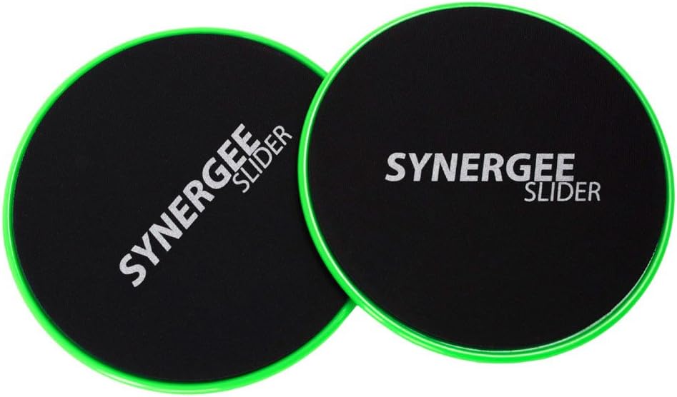 Synergee Jet Black Gliding Discs Core Sliders. Dual Sided Use on Carpet or Hardwood Floors. Abdominal Exercise Equipment : Sports & Outdoors