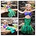 Gobrillant 2pcs Baby Girls Kids Little Mermaid Tails Costume Swimwear Bikinis Swimsuit Bathing Outfits Dress (5-6 Years, Green)