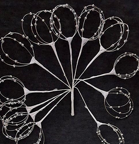 Pearl Sprays, Silver Bead Loops , Pack Of 144 Stems