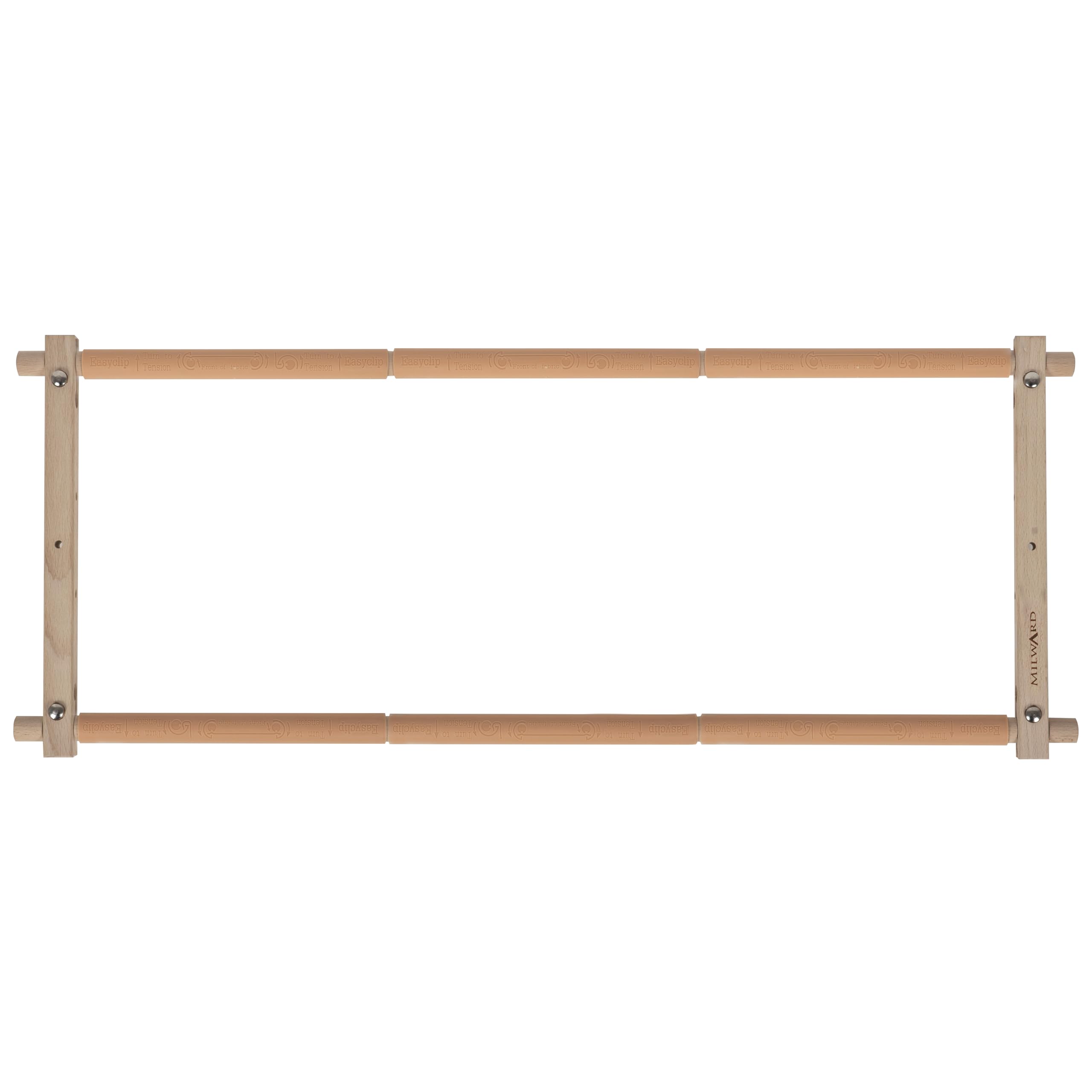 Milward Rotating Tapestry Frame – 68.6 x 30.5cm (27 x 12”) Clip On Scroll Frame for Embroidery, Cross Stitch, Needlework, Quilting – Beech Wood