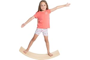 Balance Board Kids, BAIGEWA Wobble Board 33 Inch, Wooden Wobble Balance Board for Toddler, Kids Toddler Open Ended Learning Toy, Indoors and Outdoors