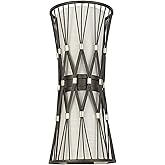 Savoy House 9-8812-2-92 Joliet Modern Vintage Linen Fabric Wall Sconce, 2-Light 120 Total Watts, 14" H x 6" W, Rumba